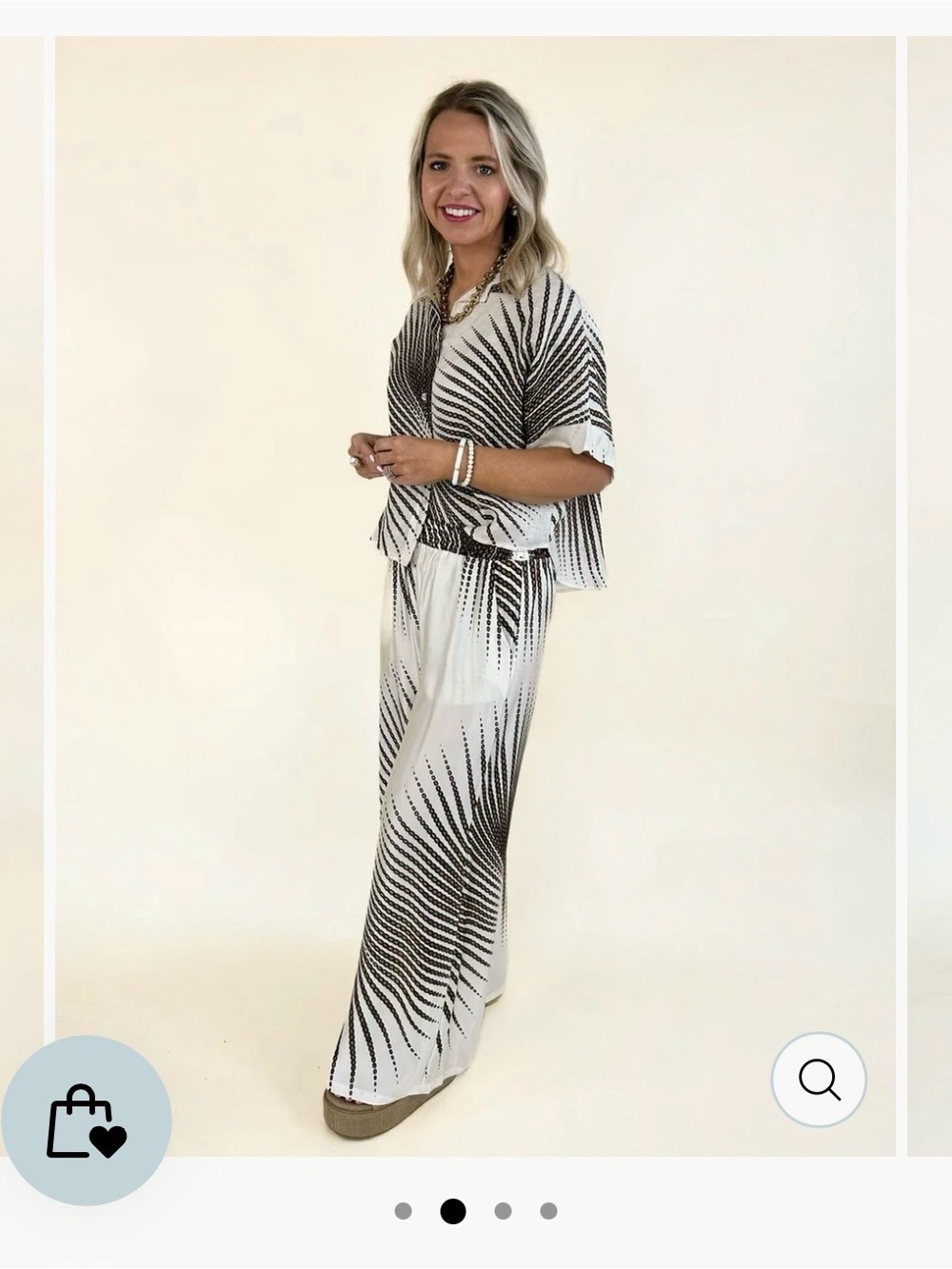 Women’s Milio Milano sunburst tank and wide leg pants size XS